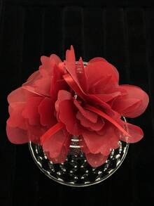 1 pieza Flor decorativa de encaje, accesorio de ropa DIY, zapatos, bolsos, flor decorativa - rosa - Ver 7