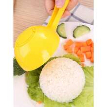 1pc Semi-Circle Rice Ball Mold, DIY Bento Box Tool, Plastic Rice Spoon, Back To School Essential - Multicolor - View 10