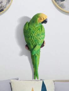 1pc - Handmade Parrot Sculpture - Vibrant Color, Detailed Resin Art Statue, Suitable For Home And Garden Decor - Ideal Gift For Bird And Art Lovers, Perfect For Indoor Decoration - 1PC - View 2