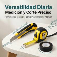 Juego de 12 Herramientas Multifuncionales para el Hogar, Herramientas de Reparación Completas con Manual, Kit de Herramientas Esenciales para el Hogar - verde - Ver 5