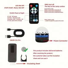 Proyector de luz de onda con control remoto alimentado por USB - Cambio de color, regulable, ideal para dormitorio, boda, Navidad y decoración de Halloween - Multicolor - Ver 9