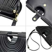 Noodle-Shaped Dumpling Crossbody Bag - Cute Food Themed Shoulder Purse For Women, Unique Novelty Handbag & Gift For Her - 黑色 - 查看 10