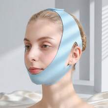 1 pieza Máscara de dormir con elevación facial en forma de V elástica para mujeres, apta para uso diario - Multicolor - Ver 5