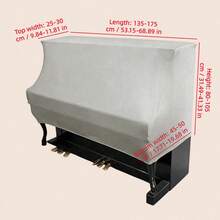 1pc Milk Silk Piano Dust Cover, Modern Minimalist Design With Drawstring, Machine Washable And Reusable Piano Cover, Effectively Prevents Pet Paw Prints, Pet Hair, Dust, Available In Full Cover And Half Cover Options, Suitable For Most Upright Pianos, Great Household Storage And Protection, Ideal For Father's Day, Mother's Day, And Various Holidays. (Please Measure Your Piano Size Before Ordering) - View 13