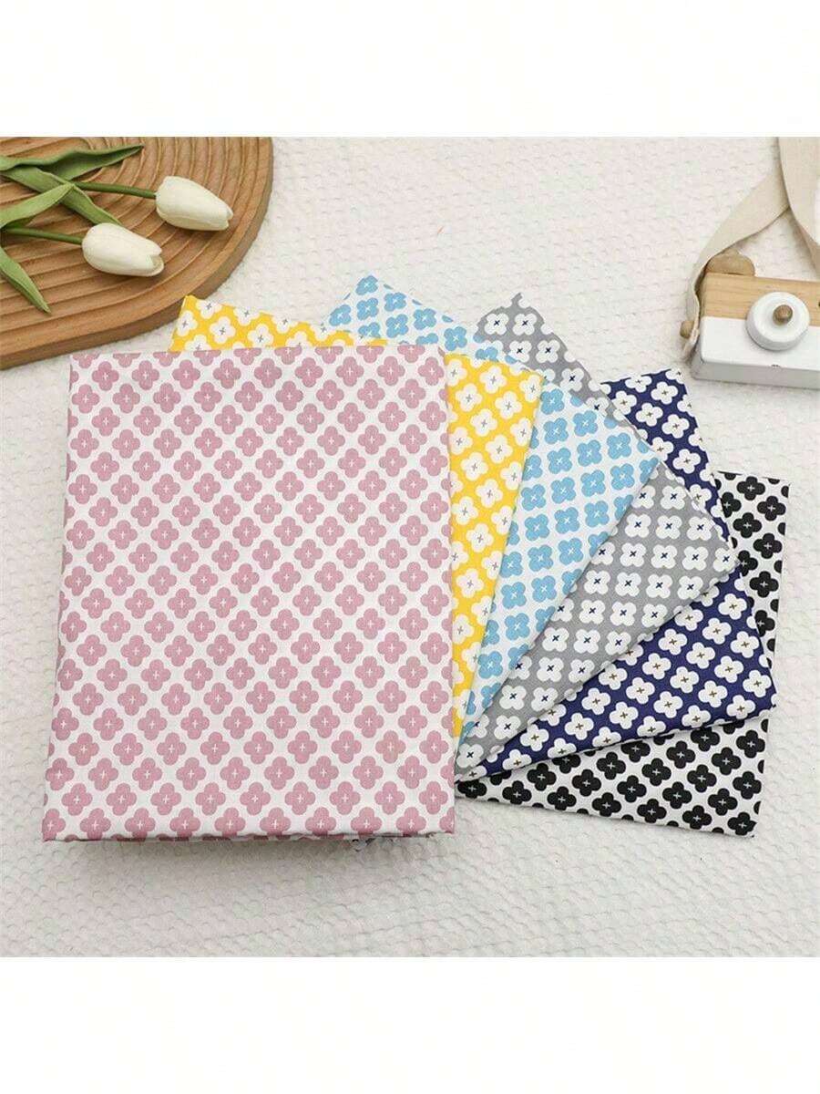 6Pcs Series Printed Fabric, Sewing Process Square Diy Handmade Fabric, Diy Sewing And Quilting Materials - C - View 1