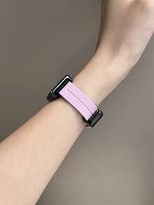 1 dây đeo silicon từ tính, tương thích với đồng hồ thông minh Band 7/8/9/10/NFC. - Hoa oải hương - Xem 4