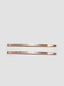 4pcs "Happy Birthday, My Princess" Letter Print Large Barrette Clips, Perfect Birthday Gift Hairpins, Meaningful Present For Friends Or Family - Multicolor - View 8