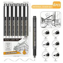 AOPO New High-Quality Professional Super Black Ink Pens, 4/6/9/12/21 Pcs Metal Clip Body, Smooth Writing, High-Quality Fine Tip Markers, Water-Based Pens, Fine Tip Pens For Drawing, Sketching, Master-Level Premium Quality - Sets - View 17