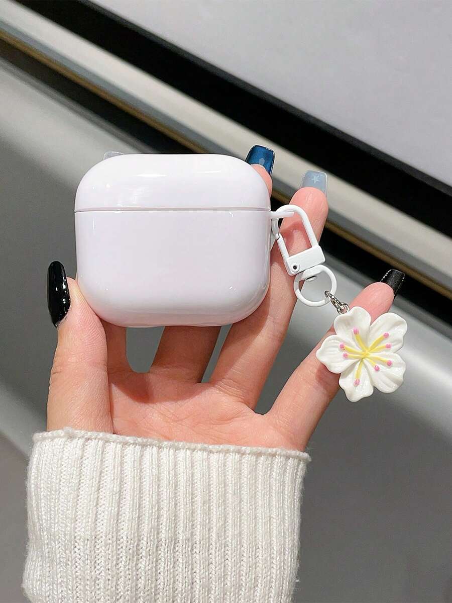 1 buah Casing Pelindung Earphone Bluetooth TPU Putih Mengkilap dengan Hiasan Sakura, Desain Sakura yang Lucu, Kompatibel dengan Pro 3, Pro (Generasi ke-2), 3, Pro, 4, Cocok untuk Penggunaan Sehari-hari, Musim Semi, Hari Ibu, Ulang Tahun, Musim Wisuda, Pengiriman Cepat