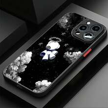 Las fundas para teléfono Goth Teddy Moon Cloud Art son compatibles con , Apple, VIVO, OPPO, , Transsion, ,  y Honor. Fabricadas en silicona TPU, ofrecen protección contra golpes y caídas. - Negro - Ver 2