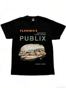 Cozy Publix Shirt, Pub Sub Vintage StyleShirt, Publix Sub Fans, Floridas FavoriteGrocery Store, Florida SupermarketMenswear Top Underwear Tshirt StreetwearT-ShirtNew Casual T-Shirts For Men And Women - 黑色 - 查看 12