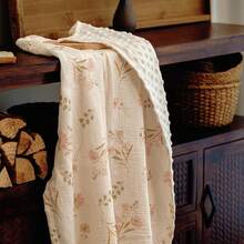 30" X 40" Universal Newborn Super Soft Warm Blanket, Cotton Front With Dotted Plush Fleece Back - Spring-gD006 - View 5