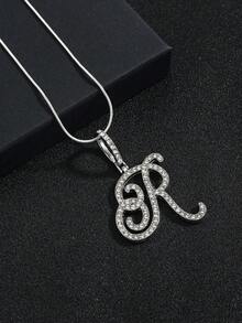 1pc Fashion Cursive Letter A-Z Necklace, Women Jewelry For Daily Wear - Romantic 26 Cursive Letter Necklace - View 61