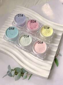 Aurora Glass Pearl Nail Powder Flash Mirror Surface Effect Ultra Fine Opalescent Holographic Shimmer Nail Art Powder For Home DIY Manicure Design Professional Nail Salon(0.5g/Bottle) - Multicolor - View 9