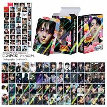 124張照片卡，J-HOPE、JK、RM、V、JIN、JIMIN、JIN、ARIRANG，照片卡，粉絲周邊商品，新專輯與歌曲，偶像周邊朋友生日禮物，1盒124張卡片（60張Lomo卡 + 64張貼紙），名人卡，卡片收藏，精美裝飾，精美小禮物，節日禮物，收藏品 - 彩色 - 查看 6