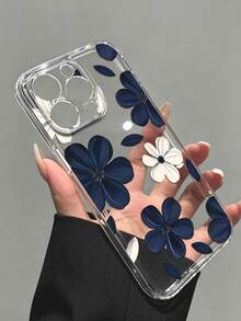 Blue & White Floral Card Holder Anti-Drop Phone Case Compatible With Apple 17 Pro Max, 13 Pro, 17/16/14 Pro Max, 13, 15, New Design For 12/12 Pro, 11, 15 Pro Max, 16 - Royal Blue - View 4