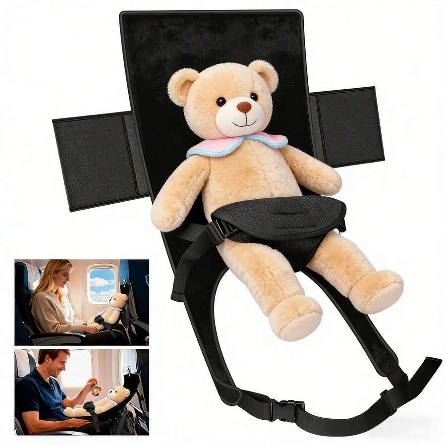 Portable Travel Organizer Bag - Portable Travel Airplane Cushion, Portable Airplane Sleep Pad With Dual Side Pockets, Comfortable For Airplane/High-Speed Train Use, Essential Travel Accessory For All Seasons