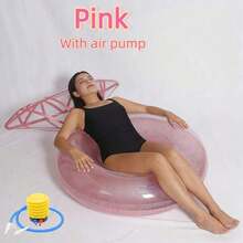 Pool Floats, Inflatable Diamond Ring Pool Float, Large Engagement Ring Floatie For Bachelorette Party, Swim Tube River Lake Wedding Bride Stagette Decor Fun Raft For Adults, Gold - Pink - View 10