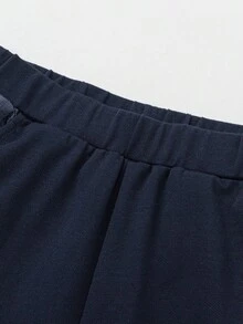 男童牛仔拼接套装 2026 新款夏季休闲运动服 柔软透气 日常上学装 - 本白 - 查看 5