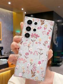 1件裝時尚高級彩色花卉軟手機保護殼，適用於 iPhone 17/17 Air/17 Pro/17 Pro Max、Honor、Galaxy A04e/12/A13/A14/A34/A50/A52/A53/A54/S21/S22/S23/S24/S25/S25 Ultra、6A/7A/8A/12T/13T - 無色 - 查看 4