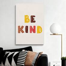 Con marco 1 pieza, Decoración de Habitación Infantil , Impresión de Sé Amable, Póster de Cita Positiva Colorida, Estilo Bohemio para Sala de Juegos - Adecuado para Granja, Sala de Estar, Dormitorio, Cocina, Baño, Oficina, Café de Hotel - Impresión de Arte Minimalista Contemporáneo - Enmarcado - Ver 5