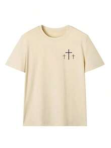 Women's "Faith Over Fear" T-Shirt With Christian Bible Verse, Regular Fit, Inspirational Graphic, Comfortable For Everyday Wear, Short Sleeve, Casual Faith Clothing, Summer White - 杏子 2 - 查看 5