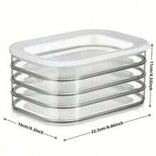 Multi-Layer Stackable Refrigerator Storage Boxes With Lids - Ideal For Storing Meat, Vegetables And Fruits - Plastic Kitchen Organization Set - Multicolor - View 5