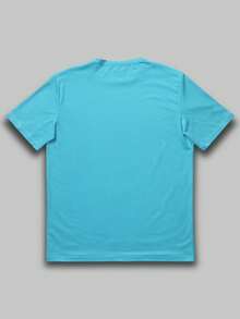 Men's Sports Wear: Regular Fit Soccer Style T-Shirt - Blue & White Striped Sports T-Shirt, Suitable For Cycling, Running And Fitness Training - Blue and White - View 3