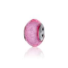 1 Pc Cute Pink Series Beaded Necklace,Love, Flower, Bow Tie, Crown, Cake, Camera, Cat Paw, Teddy Bear, Tiger, Dolphin, Rabbit Bead Charm Pendant ,Suitable For Women Bracelet/Necklace DIY Jewelry Making And Daily Decoration, Girls Accessory - Pink - View 2