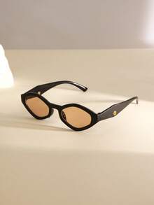 2pcs Women's Square & Rhombus Shaped Glasses Set, Suitable For Camping, Party, Photography, Valentine's Day Gift, Fashion Eyewear - 2-piece Set / Square Black Diamond-shaped Tea Leaves - View 5