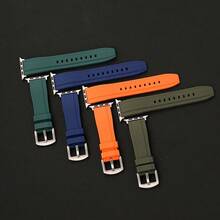 Dây đeo đồng hồ silicon dành cho nam và nữ, tương thích với Apple Watch Series 1-11 Ultra SE, tương thích với 38-49mm, thoải mái khi đeo trong công việc. - Không khuôn - Xem 2