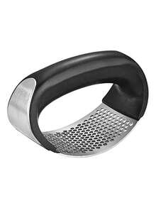 1/2 chiếc dụng cụ ép tỏi bằng thép không gỉ, thiết kế tiện dụng, dụng cụ băm tỏi dễ sử dụng cho gia đình và nhà bếp. - màu đen - Xem 10