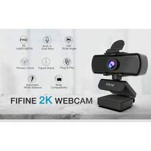 FIFINE K420 1440P Full HD Webcam, Auto Focus, Built-In Noise Cancelling Microphone, Tripod Stand, Privacy Cover, 108° Wide Angle, USB Connection, Rotatable Camera, Suitable For Computer, Laptop, Conference, Live Streaming, Video Call (Global Version) - View 6
