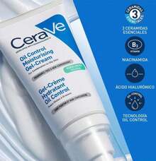 Skincare CeraVe Oil Control Gel Crema Hidratación Mate Control Sebo Piel Mixta a Grasa 52ml ácido hialurónico y niacinamida ayuda a fortalecer la barrera cutánea Ideal Rutina Antisebo y Piel Grasa - Hyaluronic Acid - Ver 4