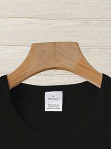 Women's Short-Sleeved T-Shirt With "You're The Best Mom And A Super Grandma" Print - Casual Round Neck, Short Sleeves, Breathable - Perfect For Spring And Summer. - 黑色 - 查看 3