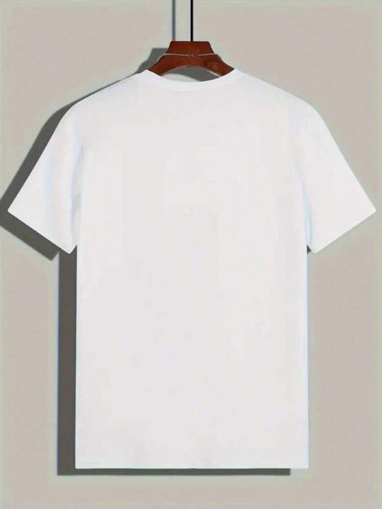Unisex Size. Women's Plus Size Summer Cotton T-Shirt. Soft Cotton T-Shirt For Women (220 Pure Cotton T-Shirt). Men's Summer Round Neck Short Sleeved Casual Pure Cotton Print Y2K Style Hand Drawn. Sweat-Absorbent, Soft, And Skin-Friendly Material. - trắng - Xem 3