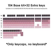 PBT Material Side-Engraved Translucent Gradient Keycaps, OEM Height Suitable For MX Switches, Custom Mechanical Keyboard DIY Specific (Keyboard Not Included) - View 12