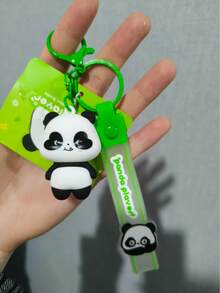 Llavero de estilo nacional con diseño de panda lindo, llavero de coche de dibujos animados, colgante de llavero para mochila - Multicolor - Ver 10