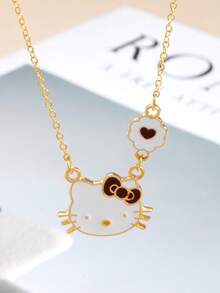 SANRIO 可爱卡通软萌甜美清新休闲三丽鸥系列KT猫库洛米和布丁狗简约精致有趣创意项链 - 彩色 - 查看 7