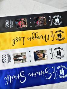 1/5/10/20pcs Customized 2026 Graduate Sashes - Personalized Name Graduation Sashes 2026 Graduation Gifts - Customizable Photo And Text Graduation Sashes - Unisex Graduation Ceremony Gifts, Customized Graduation, Personalize Your Graduation Day! Individual Graduate, Full Set, Name Or Background - Multicolor 3 - View 5