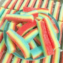 Creative Sour Strip Colorful Fruit Soft Candy Squeeze Toy, Stretchable Stress Relief Soft Toy, Filled Soft Candy Realistic Fruit Candy Realistic Creative Rainbow Candy Realistic Sour Sugar Squeeze Toy - Multicolor - View 10
