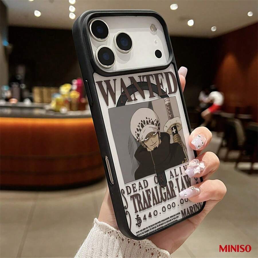 Ốp lưng điện thoại trong suốt, chống sốc hình ảnh Trafalgar Law trong One Piece, dành cho iPhone 17/17 Pro/17 Pro Max/17 Air/16/15/14/13/12/11/X Series, ốp lưng iPhone 17 Pro Max, ốp lưng iPhone 17 Pro, ốp lưng iPhone 17 The Girlfriend, món quà lý tưởng cho người hâm mộ anime. - màu đen - Xem 1