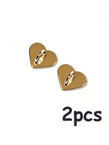 1/2/3/5/10pcs Heart-Shaped Metal Snap Buttons, Suitable For DIY Phone Case Straps, Keychains, Keyring Clips, Smartphone Lanyards, Handmade Decorative Accessories, Compatible With Android/ 17/16/15 And Other Models, Available In Gold, Silver, Black And Colorful - Multicolor - View 34