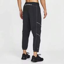 Nike Retro Dri-FIT Men's Casual Patchwork Tapered Woven Versatile Sports Pants - Black - View 3