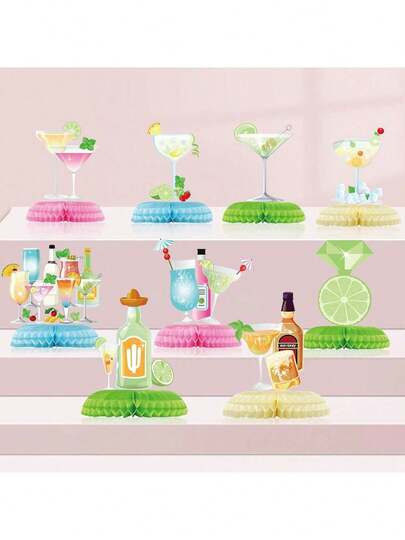 9 món đồ trang trí tiệc sinh nhật Margarita, ly rượu vang, tiệc độc thân, tiệc cưới, tiệc chia tay đời độc thân, đồ trang trí trung tâm hình tổ ong, tiệc lễ hội Mexico, tiệc cocktail Martini, đồ trang trí bàn tiệc theo chủ đề.
