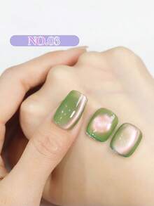 12ml 2026 Seasonal Dazzling Rainbow Fruit-Colored Light Dopamine Dual-Light Purple-Blue Light Skin-Tone Crystal Glass Bead Whitening Icy Transparent Light Gold Cat-Eye Gel Nail Polish. Nail Art Salon And Beauty Care, Long-Lasting With UV Lamp. - Multicolor - View 18