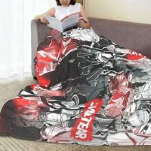Anime Overlord Shalltear Bloodfallen Blanket Unisex Blankets Soft Plush Fleece Throw Blankets For Couch Sofa Bedding Living Room - màu đen - Xem 4