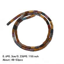 6x3mm 天然石柱狀虎眼石 玫瑰錳礦石 蛋白石 非洲綠松石 散珠 間隔珠，適用珠寶DIY手鍊項鍊，女性禮物 - Beads - 查看 14