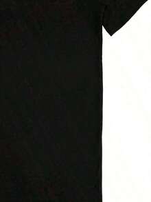 Camiseta de Algodón Puro, Cuello Redondo, Tela Pura, Cómoda y Elástica, Adecuada para Todas las Estaciones, Adecuada para Regalos Diarios, Día Nacional y Fácil Control para Varias Ocasiones - Negro - Ver 5
