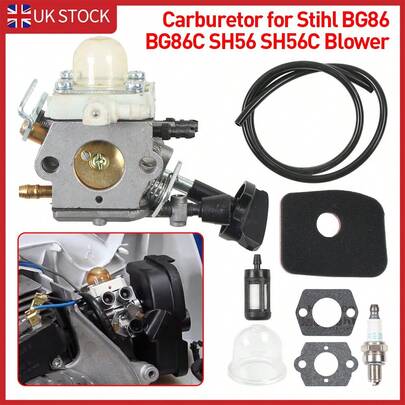 Carburetor Kit Fit For Stihl SH56 SH56C SH86 SH86C BG86 BG86C Leaf Blowers Po Dj